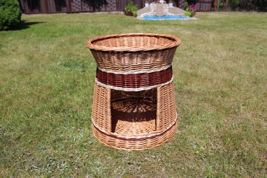 Будиночок-кошик для кота Wicker, коричневий, круглий (44 x 44 x 46 см)