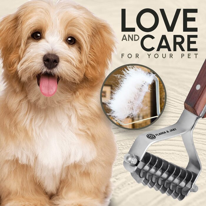Гребінець для грумінгу підшерстка собак, котів та домашніх тварин FLAMIA & JABZ (14 лез)