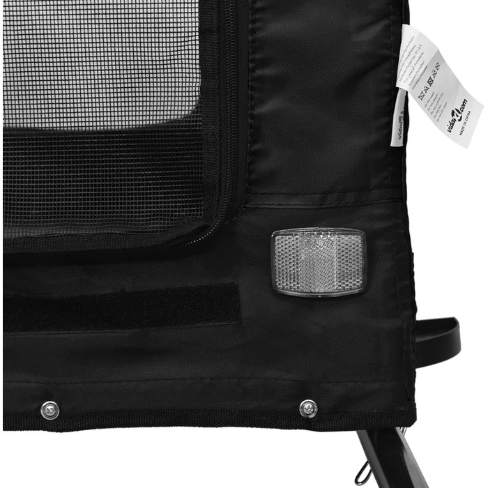 Причіп для велосипеда, переноска для собак, чорний, Oxford-тканина та метал, 94003