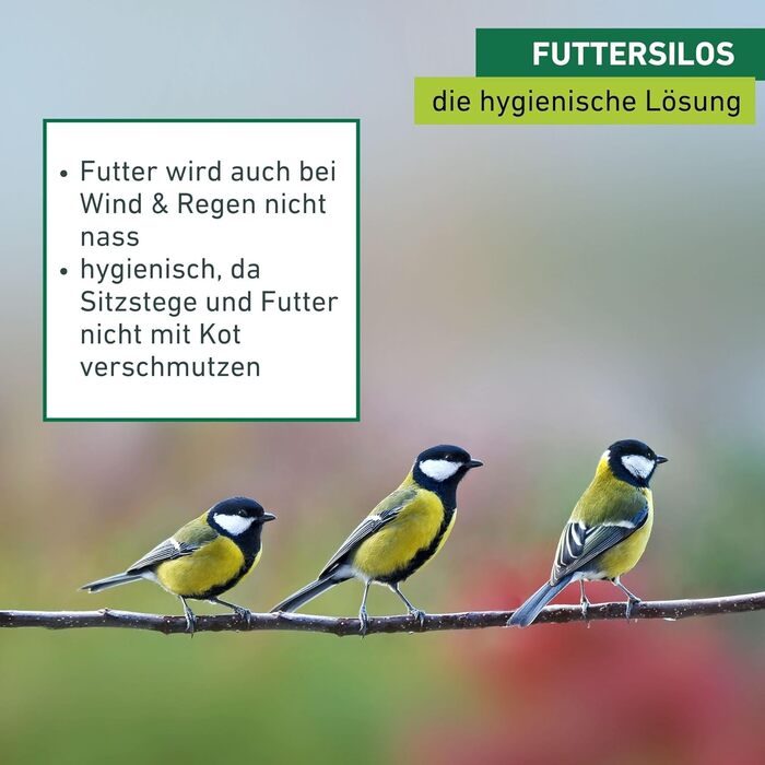 Годівниця для птахів Windhager Ranch, прозора, червона, з мотузкою, 31 x 22 x 20 см