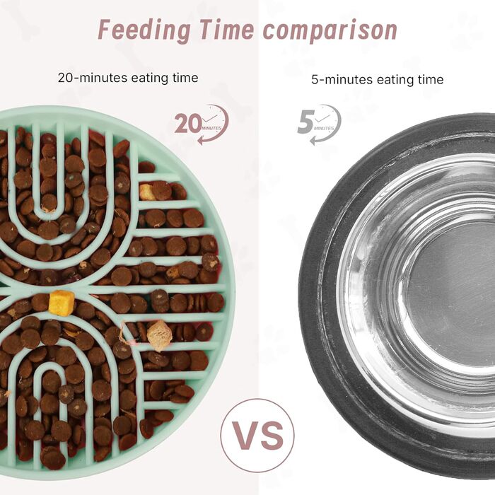 Набір мисок для собак Slow Feeder та килимок для годування, силікон. Ідеально для собак малих та середніх порід, з присосками, нековзний, легко миється, підняті краї, шавлія.