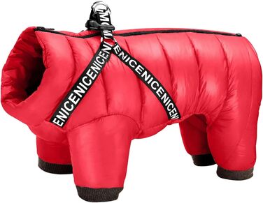 Зимовий теплий куртка для собак, водонепроникний, для малих та середніх собак, для Французького бульдога, червоний, розмір M