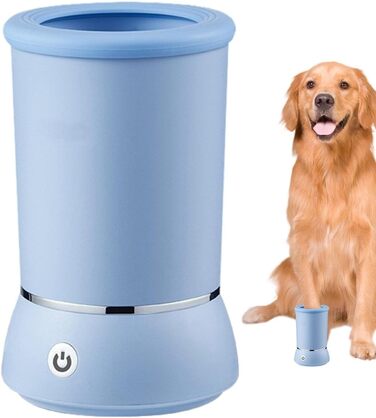 Автоматичний очищувач лап для собак - мийка лап для домашніх тварин, собак і котів | Paw Buddy, видалення бруду, пилу, шерсті, зручний очищувач лап для лабрадорів, ескімосів, білих (блакитний)