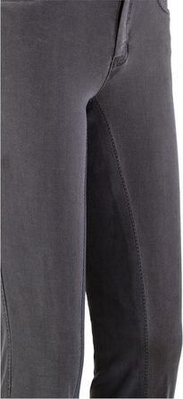 Лазура - жіночі рейтузи Джодхпур Діна | Джинсові рейтузи з повним обтиском | Дихаючі та еластичні рейтузи | Джинсові рейтузи з 2 кишенями | Рейтузи для верхової їзди в 3 кольорах | Розміри 36-46 (44, світло-сірий/асфальт)