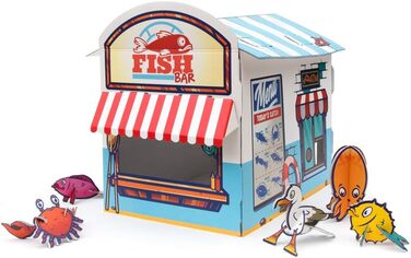 SUCK UK Картонна іграшка-подряпування для котів | Іграшка для котів | Картонний кігтетоп | Кіт | Коти | Картон для дряпання (Кіоск)