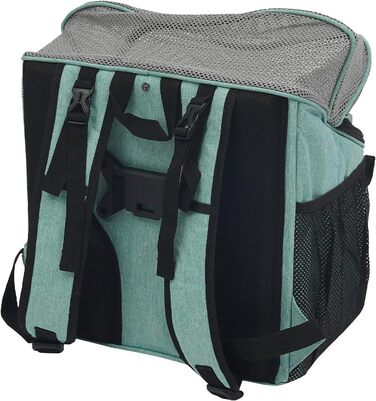 Складаний велосипедний кошик для собак та котів, дихаючий, з трьохшаровою сіткою, портативний, синього кольору