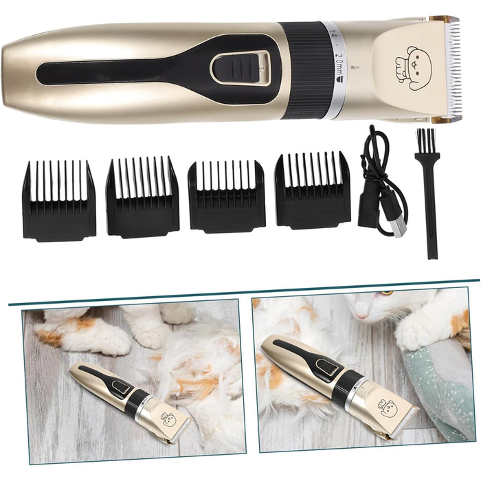 Електричний собачий триммер SOIMISS з титановими керамічними лезами. Безшумна машинка для грумінгу собак та котів. Для догляду за вухами, обличчям та тілом.