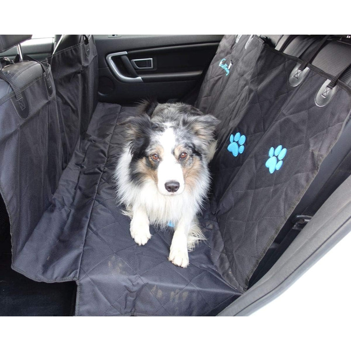 Плед для собак Callieway Autoschondecke Woo, чорний, м'який, для автомобіля