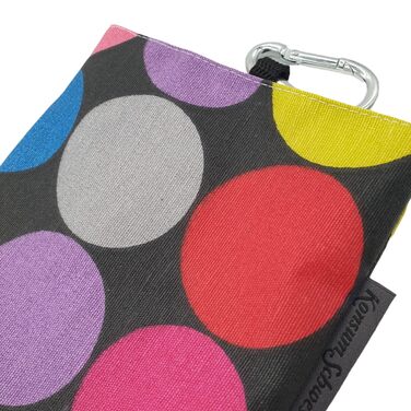 Сумка для ласощів для собак з магнітом та карабіном з ламінованої бавовни - ЯСКРАВІ КУТІ - ЧОРНИЙ