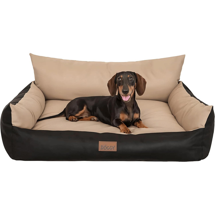 Лягушка для собак - лежанка для маленьких, середніх та великих собак - лежанка для домашніх тварин - собаче ліжко - матрац для собак - лежанка для тварин - розмір 64x49 см - бежевий