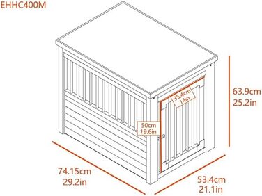 Клітка для собак Arkansas Komfort для дому, з Ecoflex, біла, розмір M (74,9x53,6x64 см)