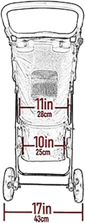 Візок для котів/собак Pet Gear Happy Trails, легкий, складання, знімний підклад, кошик для зберігання (Gepard)