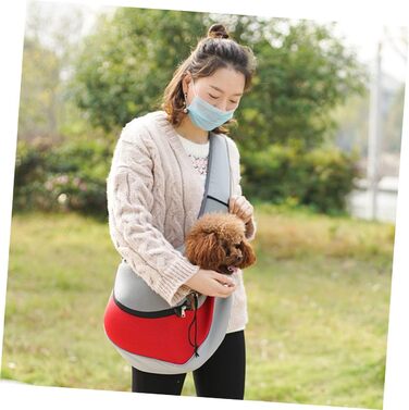 Сумка для собак FRCOLOR: міцна переноска-сітка для маленьких тварин з регульованими ременями для кемпінгу та подорожей