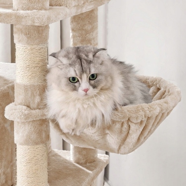 Ігровий комплекс для котів XXL: будинок-вежа з дряпачками, 185 см