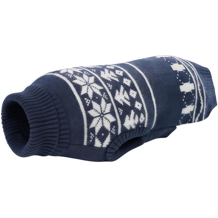 Пуловер для собак на Новий Рік, теплий зимовий пуловер для маленьких собак, без рукавів, розміри XS-2XL, блакитний з сніжинкою