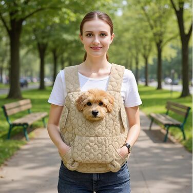 Рюкзак для собак і котів Sghtil: зручний, вентильований, для прогулянок та подорожей (Khaki)