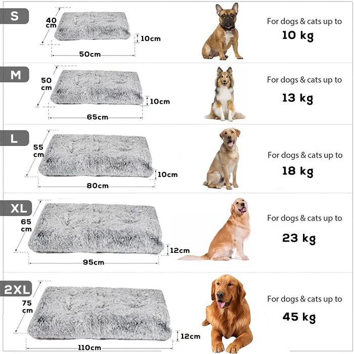 М'яке ліжко для собак великих порід, XXL, 110x75 см, антиковзаюче, темно-сіре, машинне прання