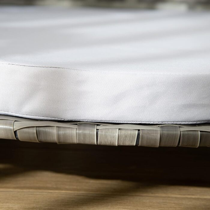 Лежак PawHut для собак і котів з подушкою, ротанг, сірий, 75x75x20 см
