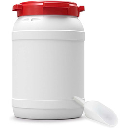 Контейнер для корму з кришкою та лопаткою DIE BOX FABRIK, 20 л, HDPE, для зберігання корму для тварин, велика горловина, топ-якість