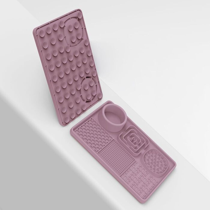 Силіконовий килимок для собак та котів Upgrade XL з великим присоском (без BPA) - Рожевий