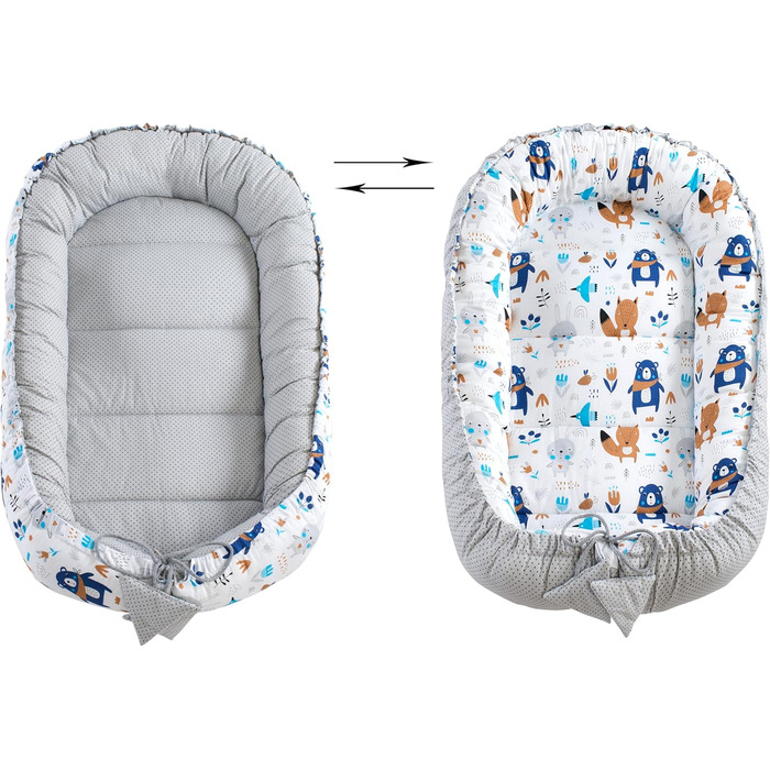 Килимок-ліжко для кота та собаки 75x60x10 см. М'яке ліжко-гніздо Boho Animals для маленьких та середніх собак і котів