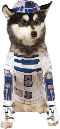 Костюм для собаки Star Wars R2-D2 від Rubie's, білий, розмір S (обхват шиї до хвоста 28 см, обхват грудей 43 см), для Хелловіну