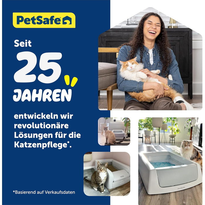 PetSafe ScoopFree автоматичний туалет для котів із грудкуватим наповнювачем, самочистка, контроль запаху, для однієї чи кількох кішок
