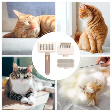 Щітка для котів: догляд за шерстю, масаж, видалення ворсу. Підходить для довгошерстих котів, кошенят, цуценят, собак. Для дому, ванни, спа, подорожей та відпочинку на природі