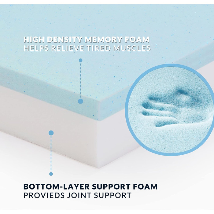 Велике ортопедичне ліжко для собак з піною з пам'яті, миється, коробка для собак, килимок з знімним чохлом та водонепроникним наповнювачем, плюшеве фланелеве покриття з неслизьким дном для великих собак, блакитний, білий, L (36'x24'x3.5')