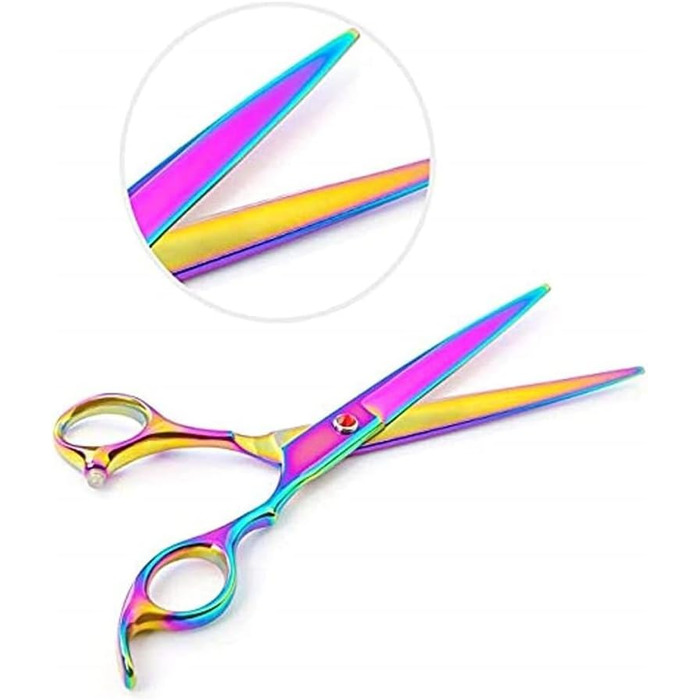 Професійна ножиця для грумінгу собак, вигнута та пряма, набір ножиць для догляду за собаками, 7 дюймів