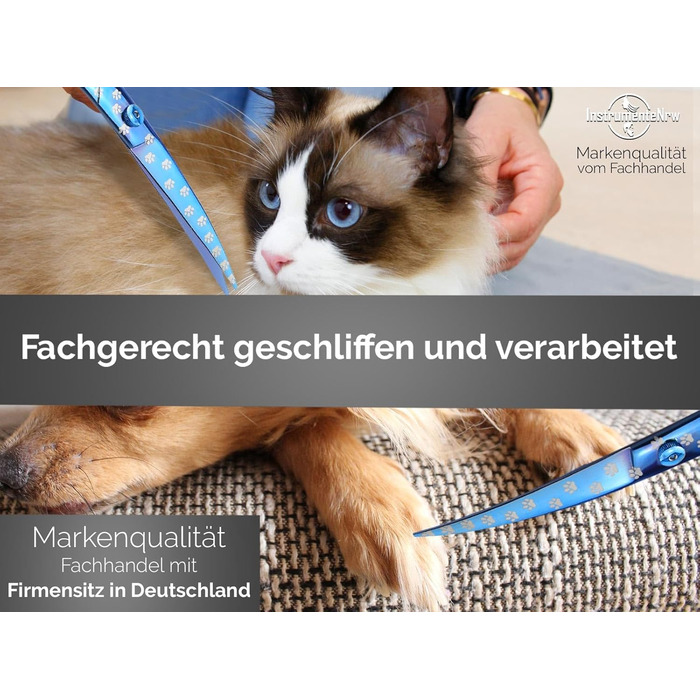 Ножиці для грумінгу собак Profi Fellschere з титановим покриттям, мікрозубчасті, 20,32 см