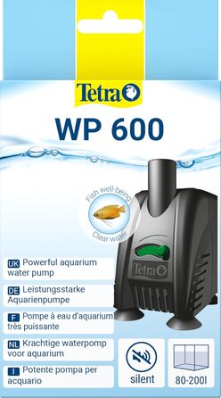 Tetra WP 600 - потужна водяна помпа для акваріумів 80-200 л з регулюванням потоку, для чистої та прозорої води