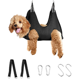 Набір для догляду за собаками MACUNIN: гамак, триммер для нігтів, аксесуари для купання (великий, чорний)