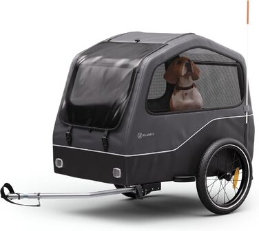 Причіп для собак Klarfit Goldie Home, 334 л, водовідштовхувальний, для дому та прогулянок, вантажопідйомність 40 кг, складаний, 16-дюймові колеса