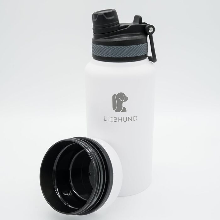 Термопляшка для собак Liebhund ThermoBott 700мл з мискою - ізольований нержавіючий сталь
