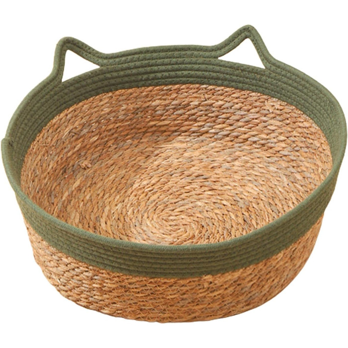 Клітка-лежанка для котів та цуценят F Fityle: зручний кошик для відпочинку, зелений, 35x13 см