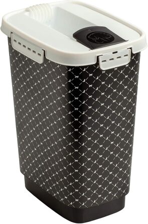 Контейнер для корму Rotho Flo 4.1л з кришкою, з безпечного пластику (PP), BPA-free, чорний