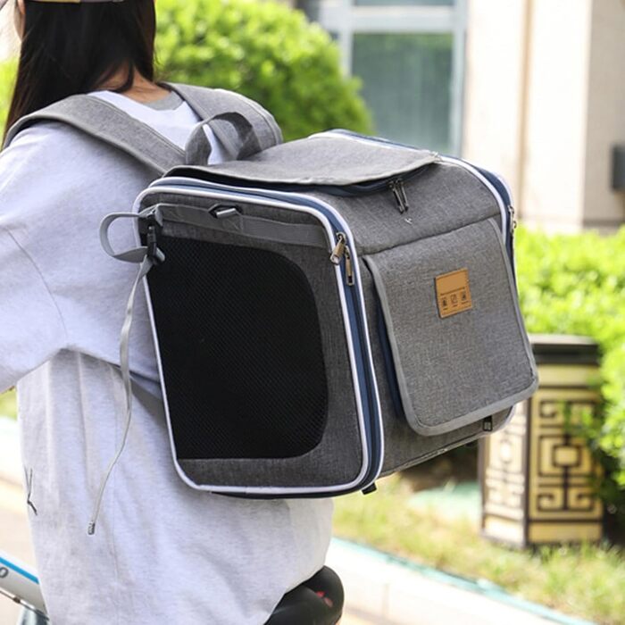 Транспортна сумка для тварин на велосипед - складна, для собак та інших домашніх улюбленців. Безпечна для прогулянок, подорожей та сімейних велопрогулянок