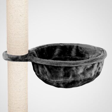 Лягушка для котячого будиночку HappyPet XL, Ø 40 см, з металевим каркасом, 440 г плюшу, до 15 кг, антрацит