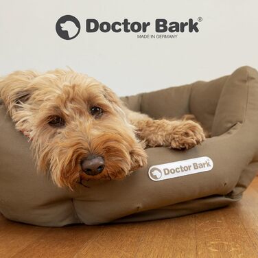 Кругле ліжко для собак Doctor Bark з ортопедичною подушкою, 40x35 см, золото-коричневе (S)