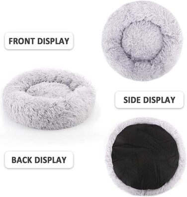 Кругле ліжко для собак Loir, 70 см, зелене, м'яке, плюшеве, для глибокого сну, washable