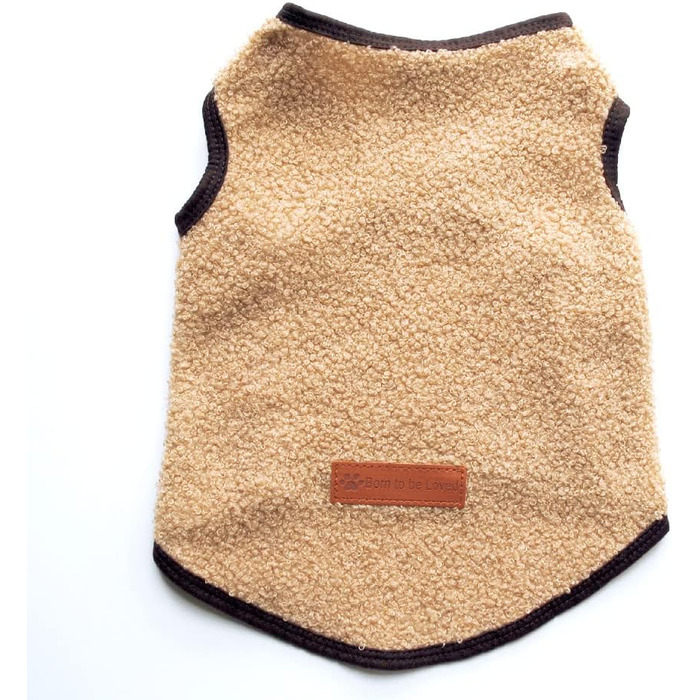 Теплий флісовий жилет для собак, теплий зимовий одяг для цуценят, жилетка для чихуахуа, пуделя, тедді (чорний, хакі) (X-Small)