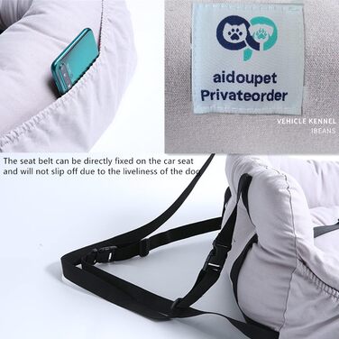 Підвищення для собак в авто Aidou, автокрісло для собак, котів та інших домашніх тварин, автоліжко для собак, подвійне використання в авто та вдома (Сині смуги)