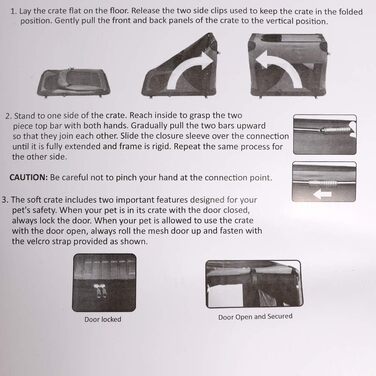 Складана переносна переносна коробка для собак Pocky, розмір S, бежево-чорна, 49x34x34 см, нейлон 600D, міцна