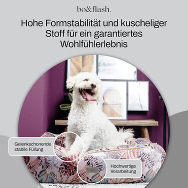 М'яке ліжко для собак Boise 'Roy' - зручне диванчик для маленьких та великих собак. Дизайн, який можна прати, з антиковзким покриттям. Розмір M, Erdem.