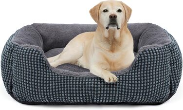 Крісло-лежанка для собак середніх порід FURTIME, м'яке, миється, з антиковзним покриттям, 76x61x23 см, синій морський колір