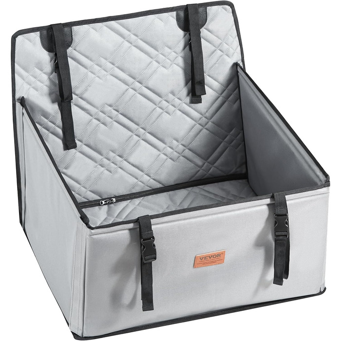 Автокрісло для собак VEVOR: водонепроникне, з підставкою, безпечне, для собак до 22 кг (Сірий)