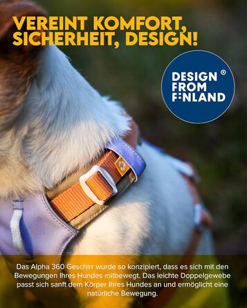 Шлейка для собак Woolly Wolf Alpha 360 XS, лавандово-фіолетовий мікс, 100% перероблений поліестер, регульована, легка, для маленьких собак