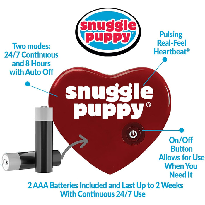 Інтерактивна іграшка для цуценят SmartPetLove Snuggle Puppy Junior із імітацією серцебиття, заспокійлива м'яка іграшка для сну (золота)