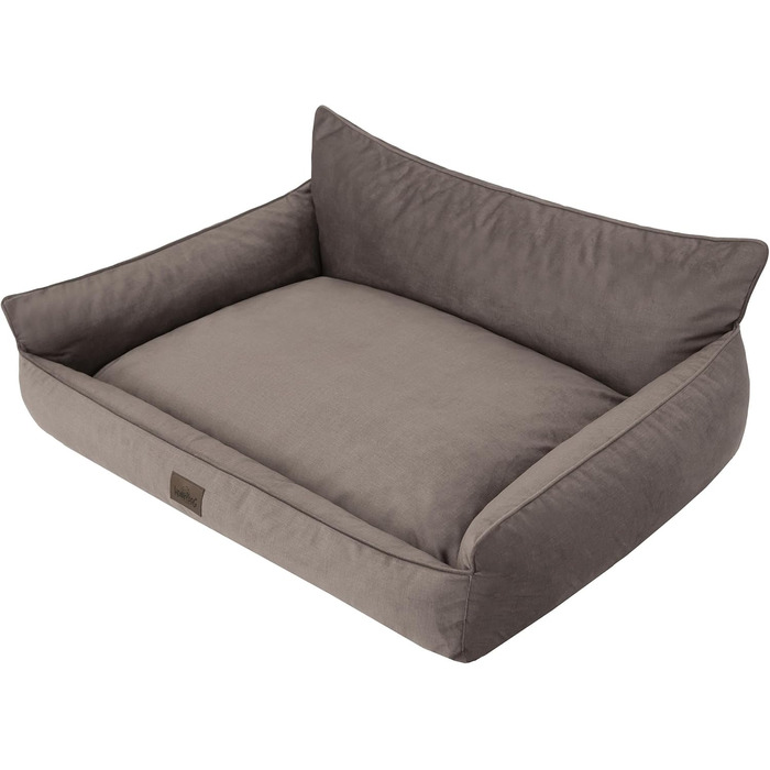 Ліжко для собак Joker - ліжко-кошик для маленьких, середніх та великих собак - м'яке ліжко для собак, диван для собак, знімний та пральний чохол, розмір L: 106 x 80 см, коричневий Fancy L, 106 x 80 см